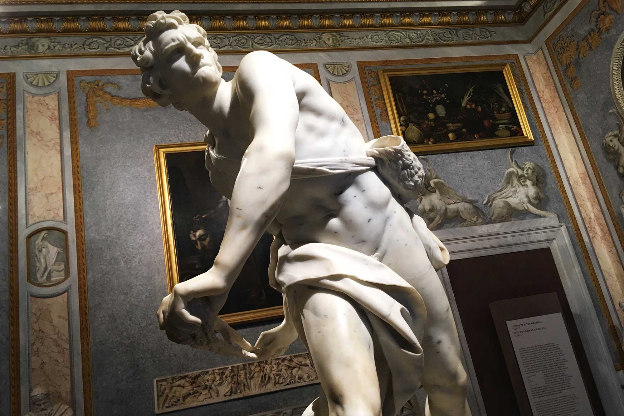 Gian Lorenzo Bernini: David (1623–24). Rom, Galleria Borghese. Foto: Lothar Ruttner